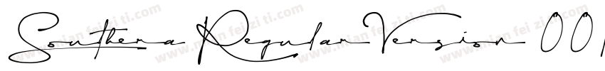 Southera RegularVersion 001000字体转换